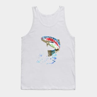 Jumping rainbow trout Tank Top